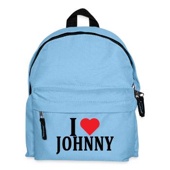 name t-shirt I love Johnny t-shirt gift idea - Kids' Backpack - light blue - Front