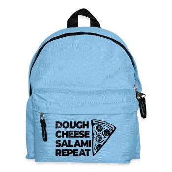 Dough Cheese Salami Repeat - Kids' Backpack - light blue - Front
