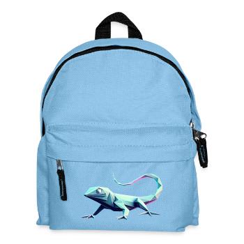 Lézard qui court origami géométrique 3d - Sac à dos Enfant - bleu clair - Devant