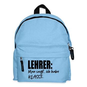 LEHRER SPRÜCHE MIT KLASSE - Kinder Rucksack - Hellblau - Vorne
