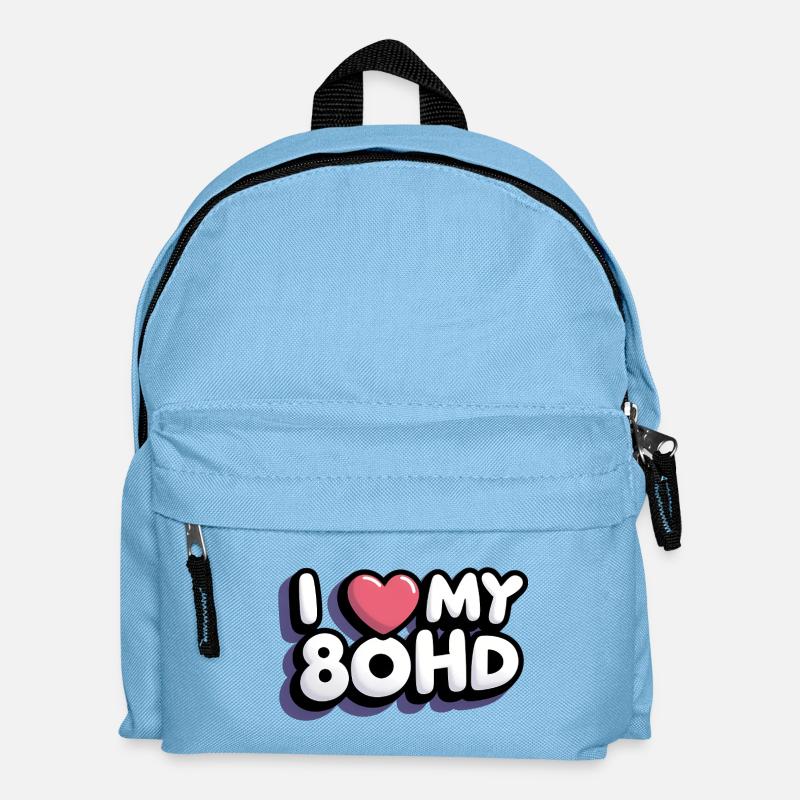 J’adore mon 80HD - Sac à dos Enfant - bleu clair