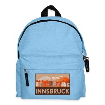 Innsbruck Autriche Badge Design – Maisons & Montagnes - Sac à dos Enfant - bleu clair - Devant