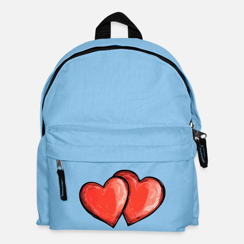Herzen Liebe Symbol - Kinder Rucksack - Hellblau