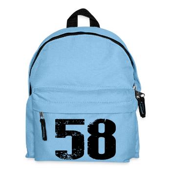 58 Zahl Trikot - Kinder Rucksack - Hellblau - Vorne