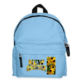 New Birth Sunflower Drawings - Kids' Backpack - light blue - Front