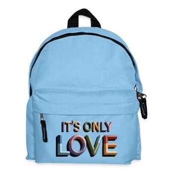 Bunt gestickte Liebesbriefe - Kinder Rucksack - Hellblau - Vorne
