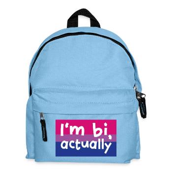 BI Bisexuell FLagge Quote Pride Flag Design CSD - Kinder Rucksack - Hellblau - Vorne