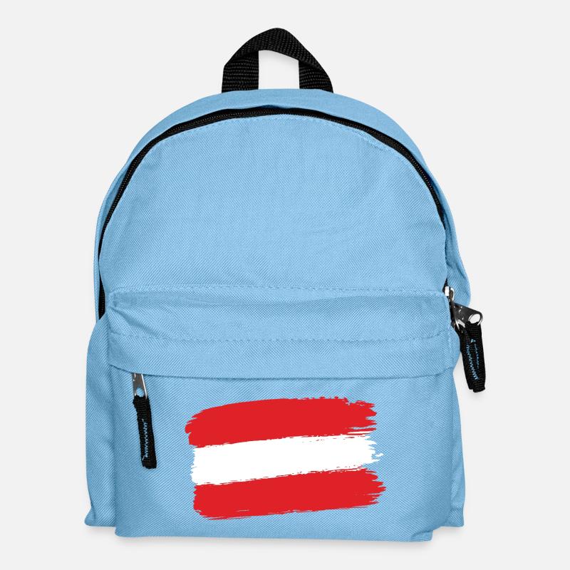 Austria Flag Brushstroke Austria - Kids' Backpack - light blue