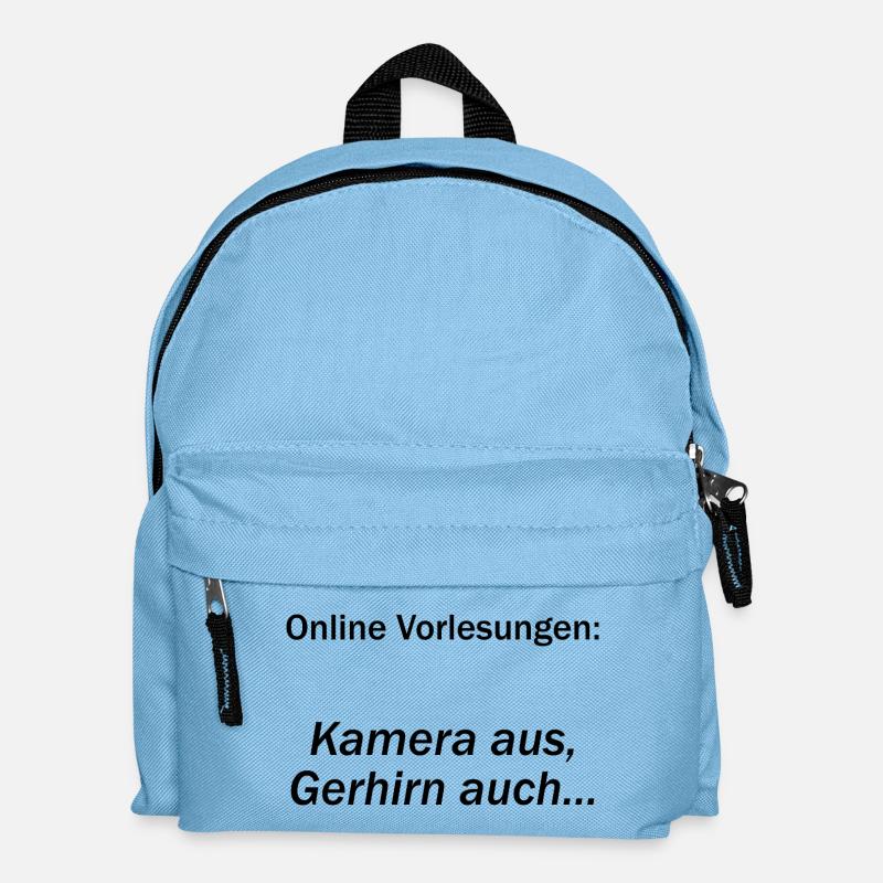 University Saying "Online Lectures" Gift, Students - Kids' Backpack - light blue