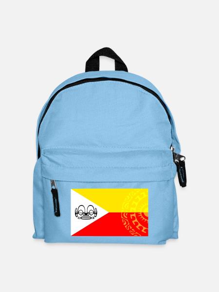 Marquesan Flagge - Personalisiert 1 - Kinder Rucksack - Hellblau