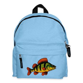 Perch Perch Perch Perch Fishing Perch Perch Perch - Kids' Backpack - light blue - Front