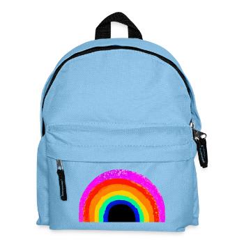 Lebendiger Regenbogenbogen - Kinder Rucksack - Hellblau - Vorne
