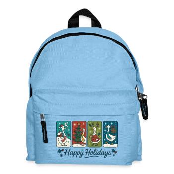 Goose Christmas Funny Santa Happy Holidays - Kids' Backpack - light blue - Front