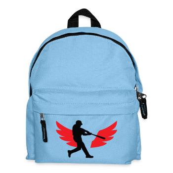 Baseball – Sport - Kinder Rucksack - Hellblau - Vorne