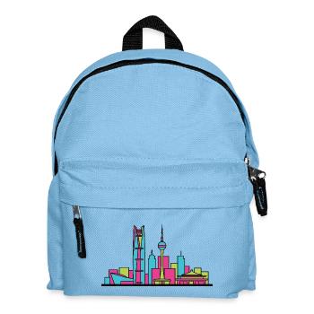 Silhouette moderne de la tour de la ville de Tianjin - Sac à dos Enfant - bleu clair - Devant