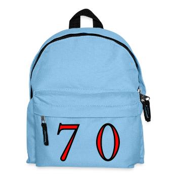 70. 70 ANS. 70e ANNIVERSAIRE. ANNIVERSAIRE 70 ANS. - Sac à dos Enfant - bleu clair - Devant