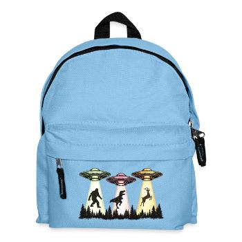 Bigfoot Alien Entführung Sasquatch UFO Raumschiff - Kinder Rucksack - Hellblau - Vorne