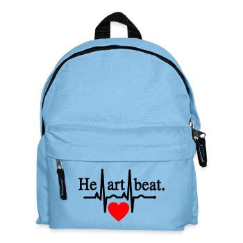 Battement de cœur - Noir - Sac à dos Enfant - bleu clair - Devant
