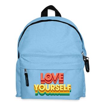Amour de soi rétro arc en ciel - Sac à dos Enfant - bleu clair - Devant