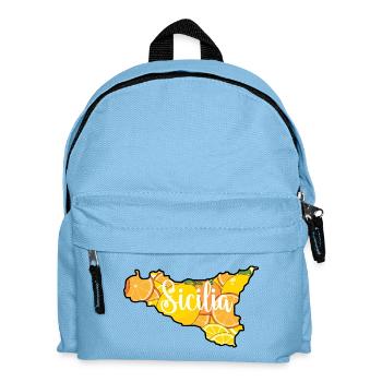 Sizilien Zitrus Motiv - Kinder Rucksack - Hellblau - Vorne
