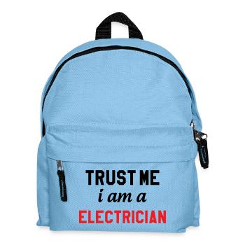 Vertrau mir, ich bin Elektriker: Sicherheit - Kinder Rucksack - Hellblau - Vorne