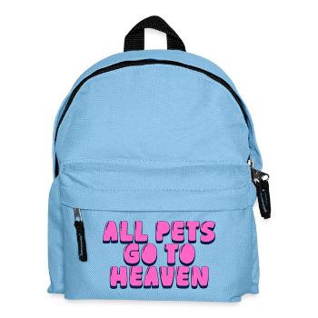 Alle Haustiere kommen in den Himmel - Kinder Rucksack - Hellblau - Vorne