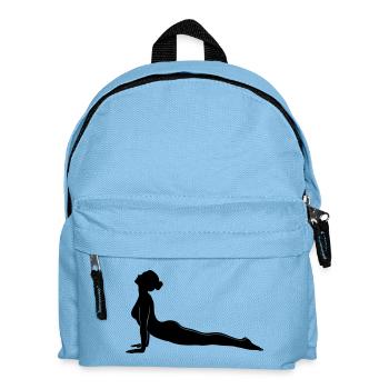 Cobra Yoga Pose Silhouette - Kids' Backpack - light blue - Front