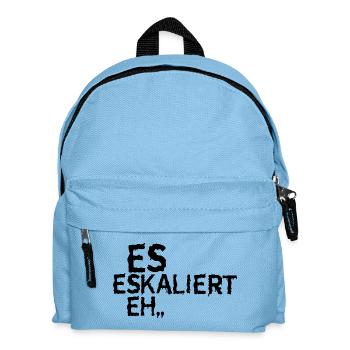 Es Eskaliert eh... - Kinder Rucksack - Hellblau - Vorne