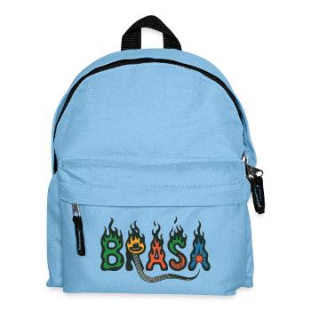 Brasa T-Shirt with Flames – Brazilian Music - Kids' Backpack - light blue - Front