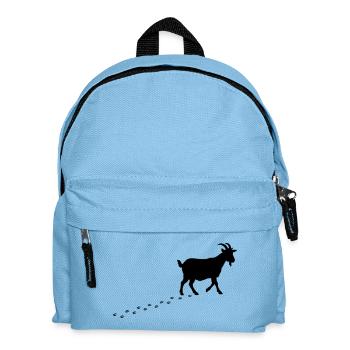 Ziege Fussspuren Hufe - Kinder Rucksack - Hellblau - Vorne
