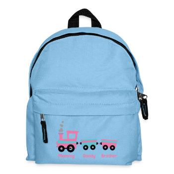 Cute Family Train | Mommy Daddy Brother - Kids' Backpack - light blue - Front