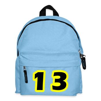 Symbole numérique 13 - Sac à dos Enfant - bleu clair - Devant