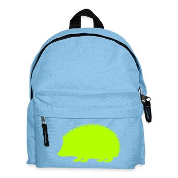 Silhouette de hérisson néon - Sac à dos Enfant - bleu clair - Devant