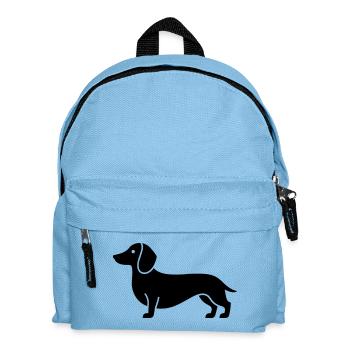 Dackel - Kinder Rucksack - Hellblau - Vorne