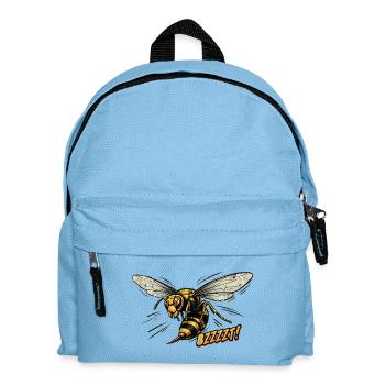 Retro-Stil-Wespe - Kinder Rucksack - Hellblau - Vorne