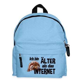 Ich bin älter als das Internet - Schildkröte - Kinder Rucksack - Hellblau - Vorne