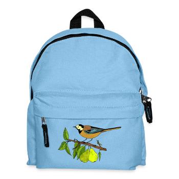 Bunter Vogel - Kinder Rucksack - Hellblau - Vorne