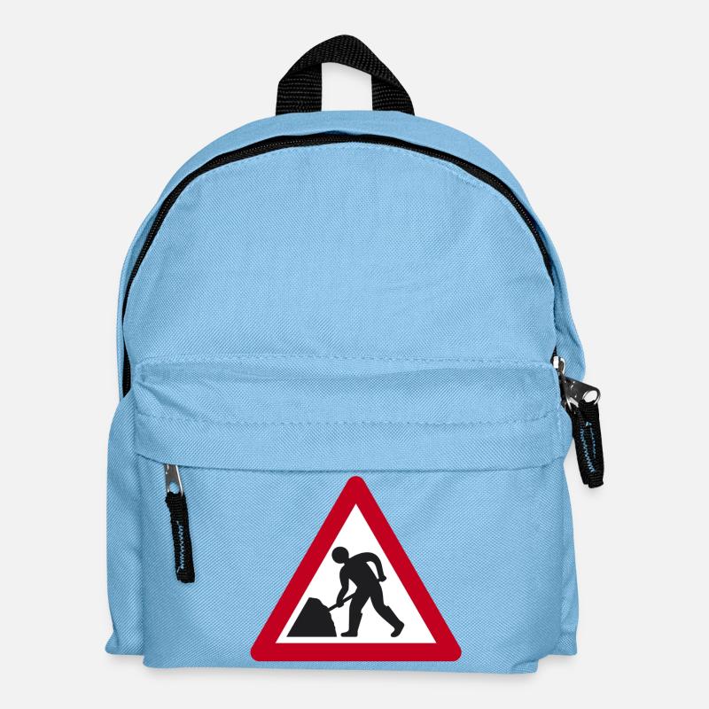 men at work - Kinder Rucksack - Hellblau
