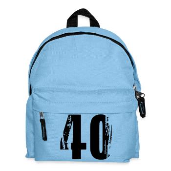 40 - Nummer - Kinder Rucksack - Hellblau - Vorne