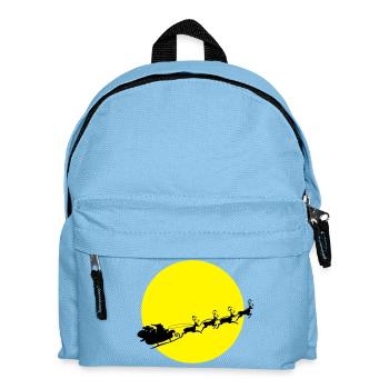 Père Noël dans une Pleine Lune - Sac à dos Enfant - bleu clair - Devant