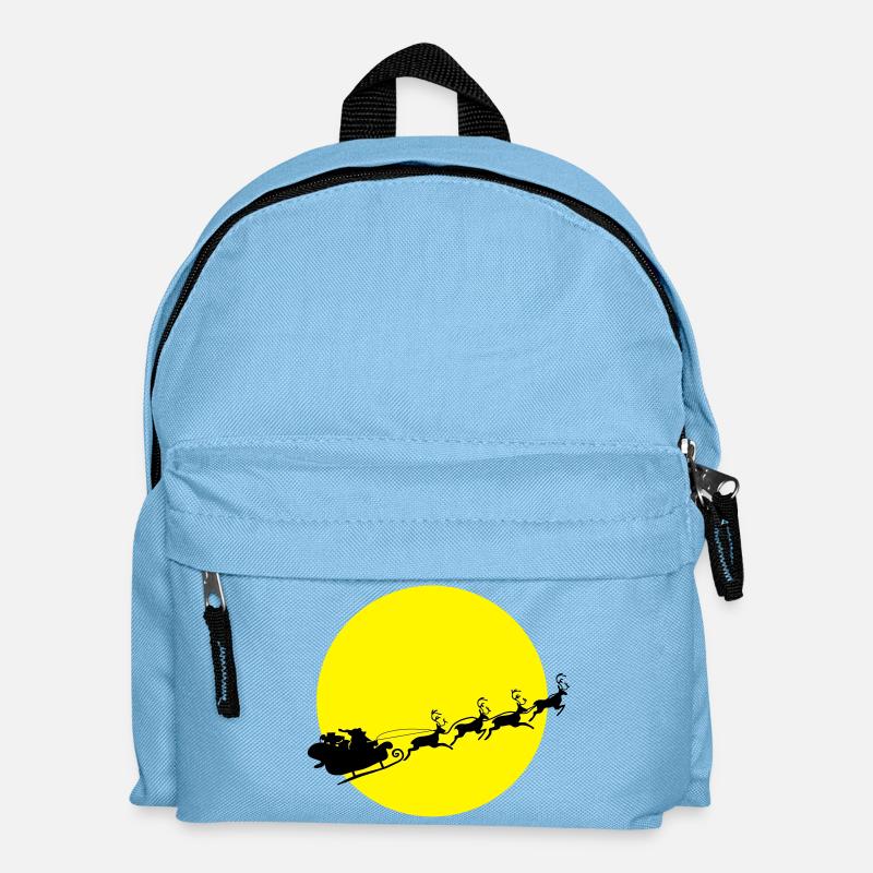 Santa in a Full Moon - Kids' Backpack - light blue