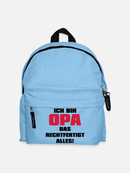Ich bin Opa - Großvater Sprüche Geschenk Enkel Opi - Kinder Rucksack - Hellblau
