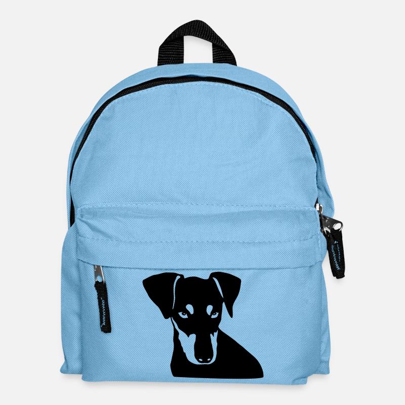 Deutscher Pinscher 003 - Kinder Rucksack - Hellblau