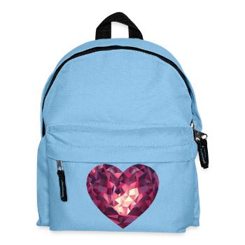 Herz Edelstein Valentinstag Muttertag - Kinder Rucksack - Hellblau - Vorne