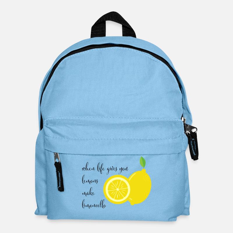 Spruch Limocello schwarz - Kinder Rucksack - Hellblau