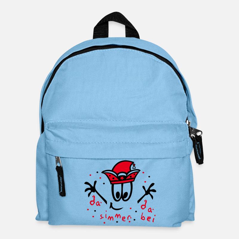 Fasching mit Konfetti, Karneval - Kinder Rucksack - Hellblau