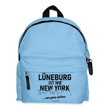 Lüneburg ist wie New York - Kinder Rucksack - Hellblau - Vorne