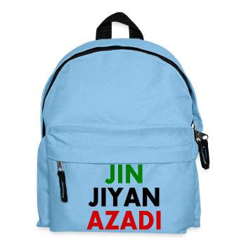 jin jiyan azadi - Kinder Rucksack - Hellblau - Vorne