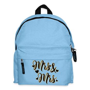 Frau und Frau in goldener Schrift - Kinder Rucksack - Hellblau - Vorne