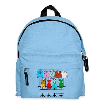 Magasin de vêtements femmes et hommes - Sac à dos Enfant - bleu clair - Devant